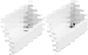 32-1/2 in. Undermount Farmhouse Cast Iron Single Bowl Kitchen Sink in White